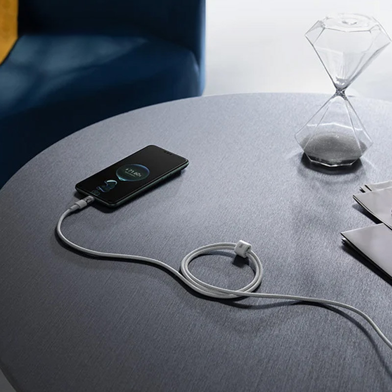 Дата кабель Baseus Gem Fast Charging USB to Type-C 100W (2m) (P10373002111) Moon White - Зображення 2