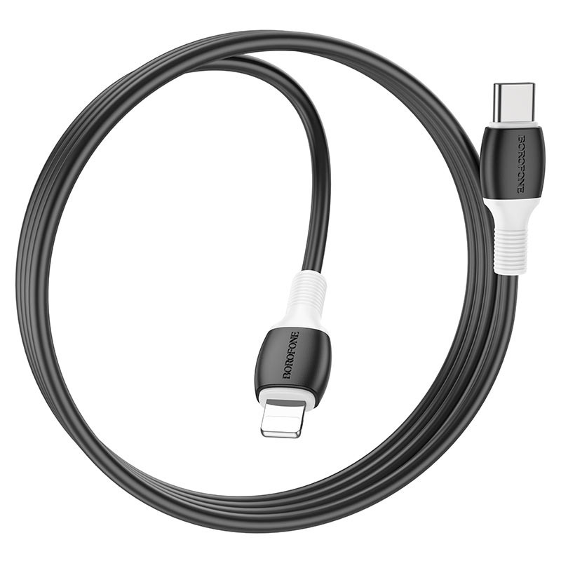 Дата кабель Borofone BX84 Rise Type-C to Lightning 20W (1m) Black - Зображення 3