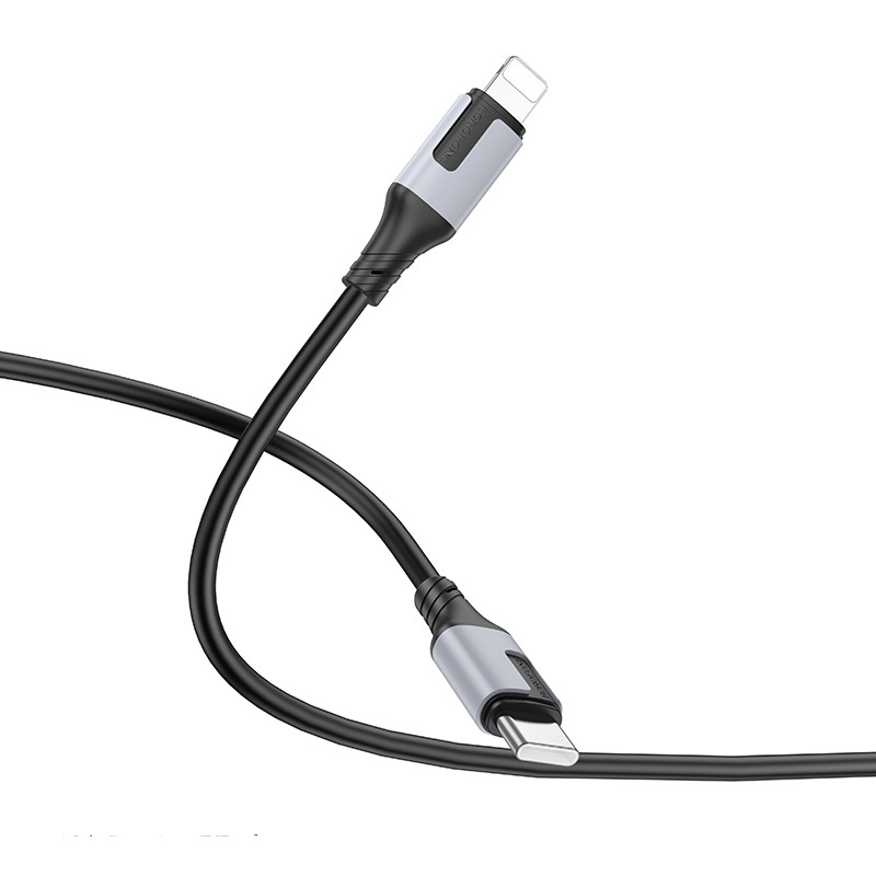 Дата кабель Borofone BX101 Creator 27W Type-C to Lightning (1m) Black - Зображення 3