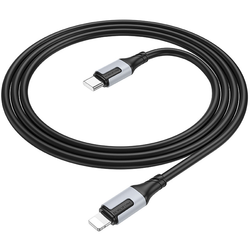 Дата кабель Borofone BX101 Creator 27W Type-C to Lightning (1m) Black - Зображення 4