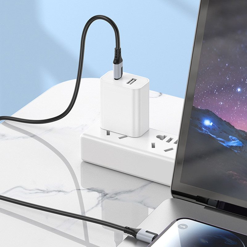 Дата кабель Borofone BX101 Creator 27W Type-C to Lightning (1m) Black - Зображення 5