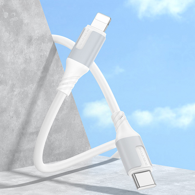 Дата кабель Borofone BX101 Creator 27W Type-C to Lightning (1m) White - Зображення 4