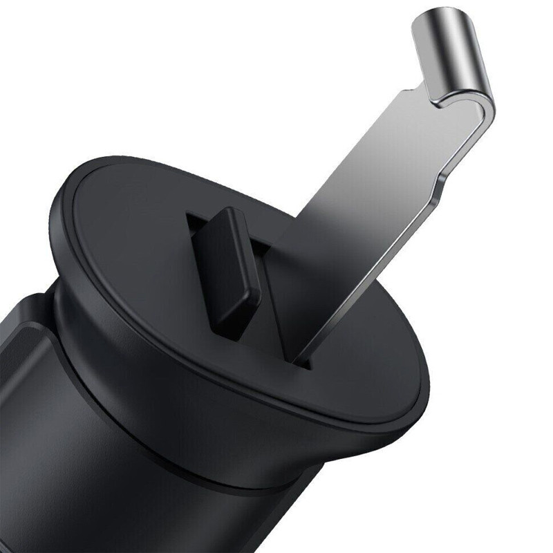 Автотримач Baseus Metal Age 2 Gravity Car Mount (air outlet) (SUJS) Dark Grey - Зображення 5