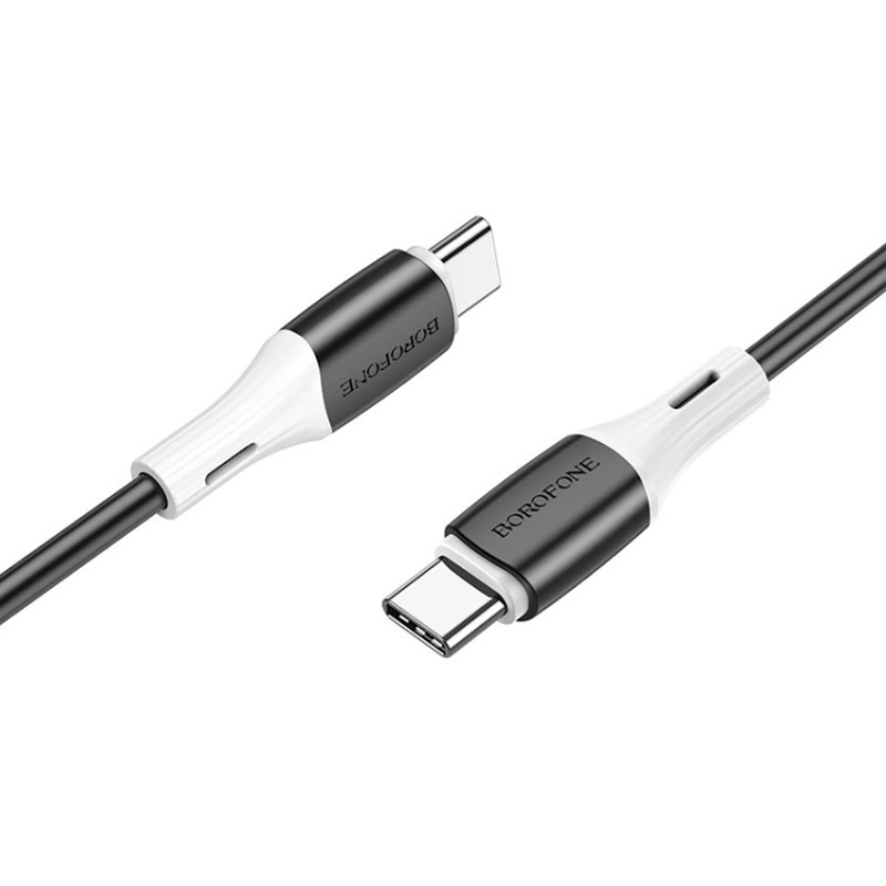 Дата кабель Borofone BX79 Type-C to Type-C 60W (1m) Чорний - Зображення 2