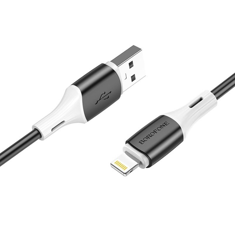 Дата кабель Borofone BX79 USB to Lightning (1m) Чорний - Зображення 2
