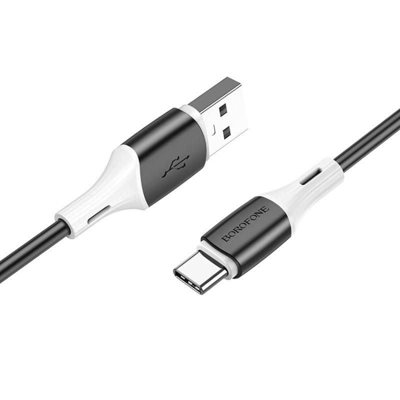 Дата кабель Borofone BX79 Silicone USB to Type-C 30W (1m) Чорний - Зображення 2