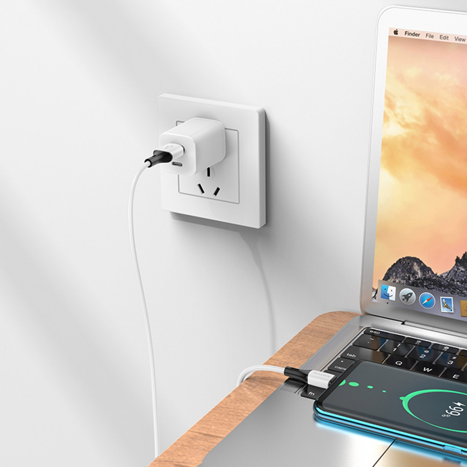 Дата кабель Borofone BX79 USB to Lightning (1m) Білий - Зображення 3