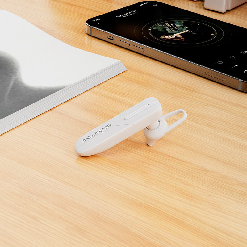 Bluetooth моно-гарнітура Borofone BC36 Lucky Білий - Зображення 3