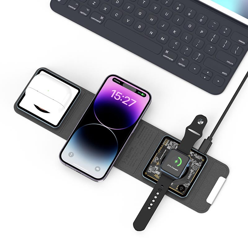 БЗП WIWU W001 Folding 3in1 15W Black - Зображення 3