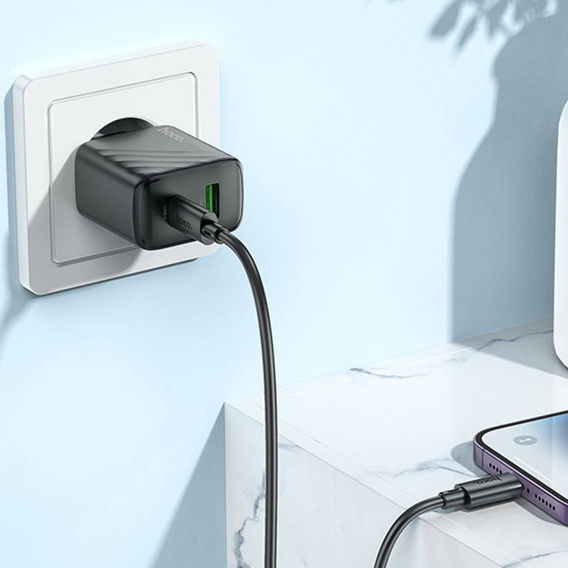 МЗП Hoco CS23A Sunlight PD30W+QC3.0 (1USB-A/1C) Black - Зображення 3
