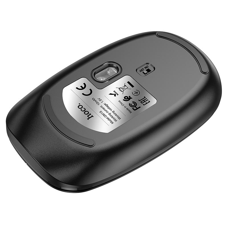 Миша бездротова Hoco GM15 Art Bluetooth + 2.4G Чорний - Зображення 3