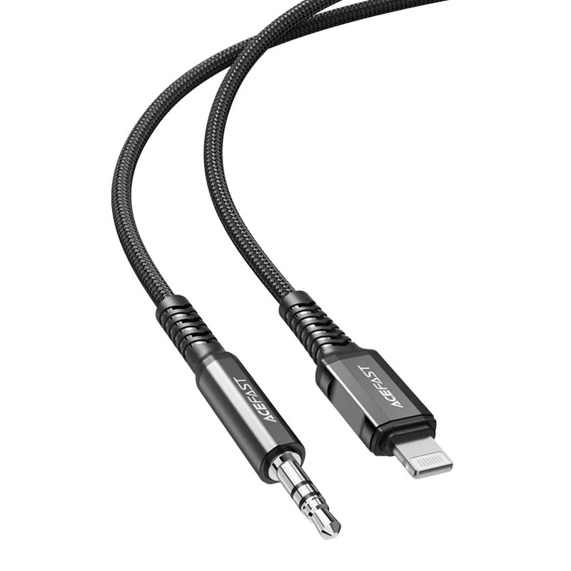 Аудіо кабель Aux Acefast C1-06 (Lightning to AUX 3.5mm) (1m) Black - Зображення 3