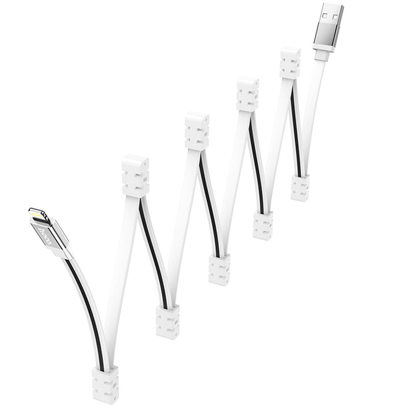 Дата кабель Hoco U103 Magnetic Absorption USB to Lightning (1m) White - Зображення 2