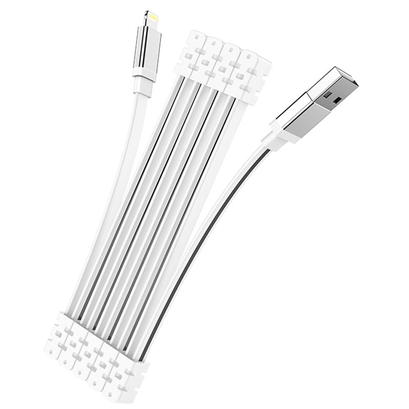 Дата кабель Hoco U103 Magnetic Absorption USB to Lightning (1m) White - Зображення 3