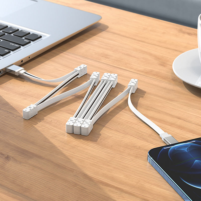 Дата кабель Hoco U103 Magnetic Absorption USB to Lightning (1m) White - Зображення 4