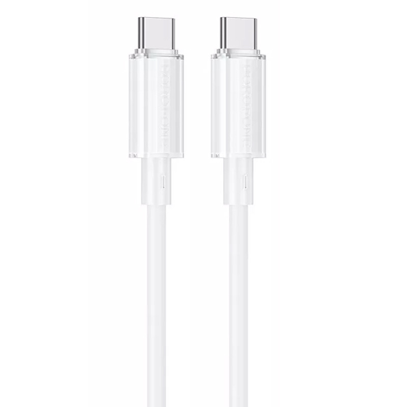 Дата кабель Borofone BX112 Lemon Type-C to Type-C 60W (1m) White