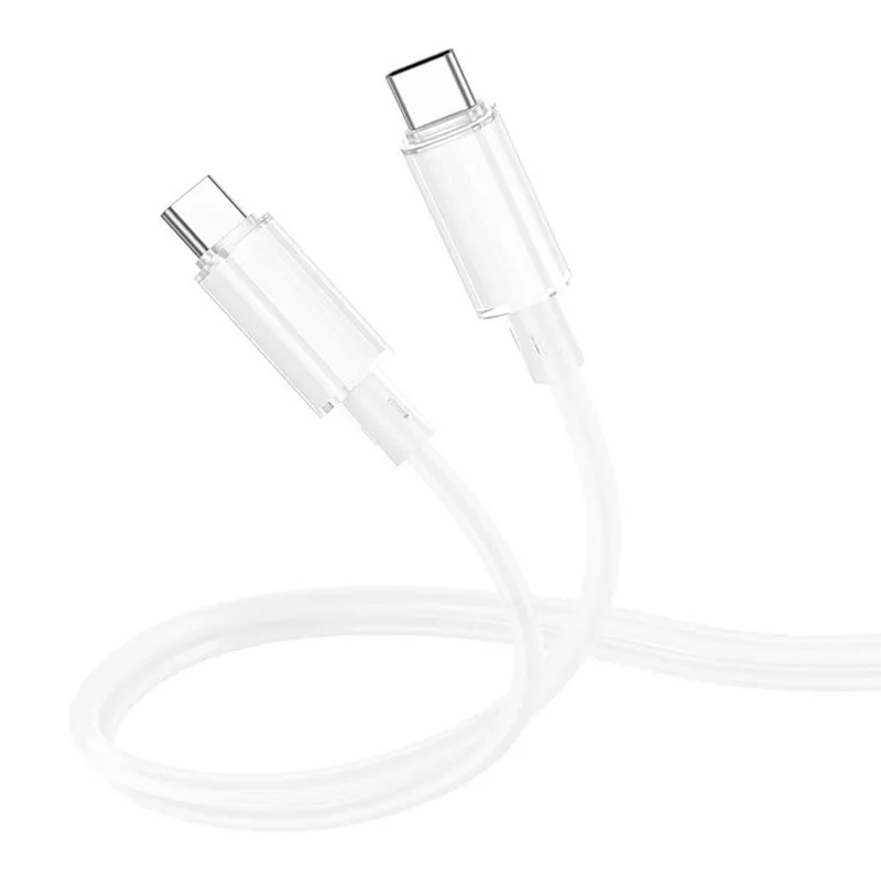 Дата кабель Borofone BX112 Lemon Type-C to Type-C 60W (1m) White - Зображення 2
