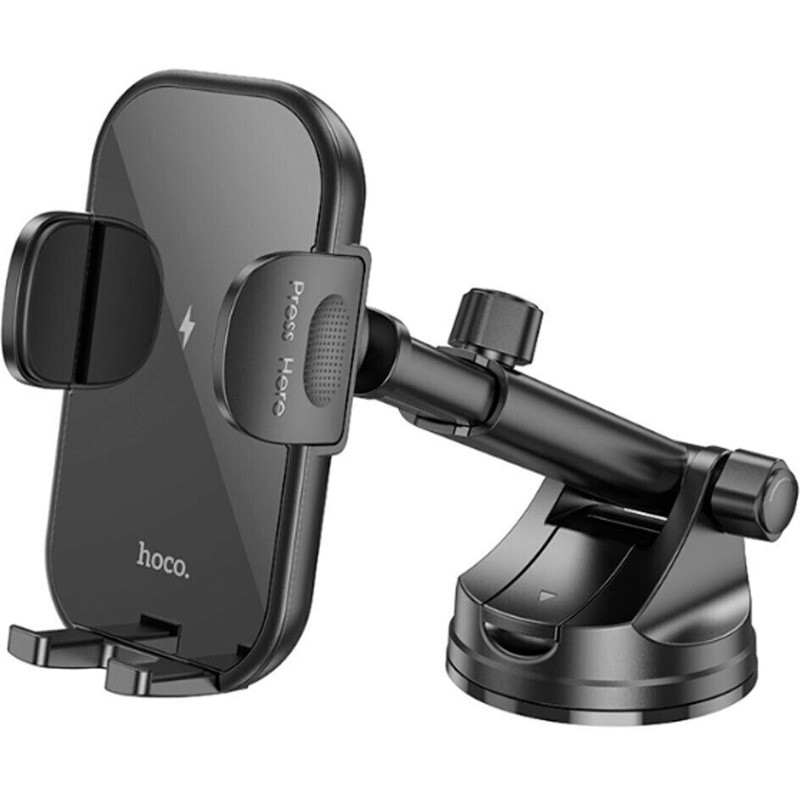 Автотримач з БЗП Hoco HW5 Journey 15W (center console) Black - Зображення 2