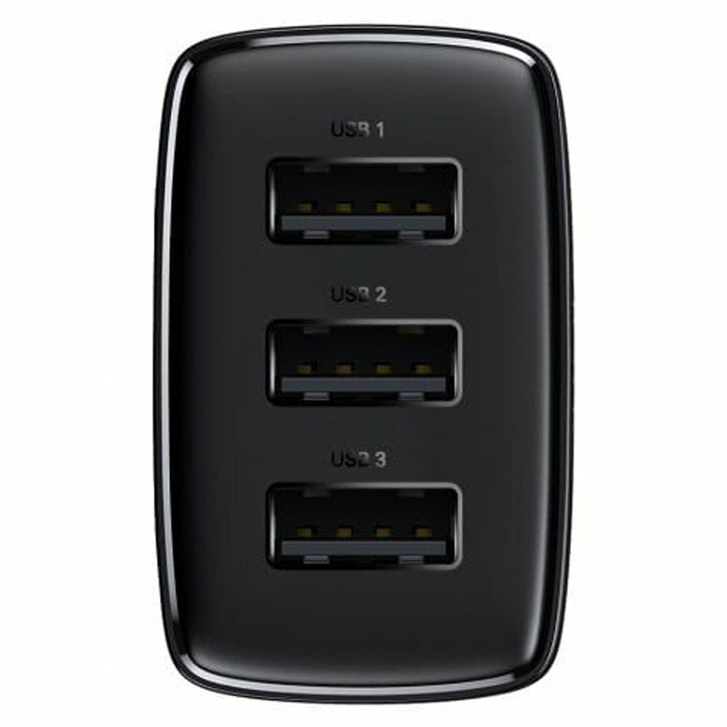 МЗП Baseus Compact 17W (3USB-A) (CCXJ02) Чорний - Зображення 4