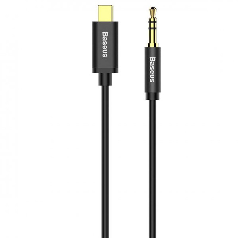 Аудіо кабель Aux Baseus Yiven Type-C Male to 3.5mm Male M01 (1m) (CAM01-01) Black