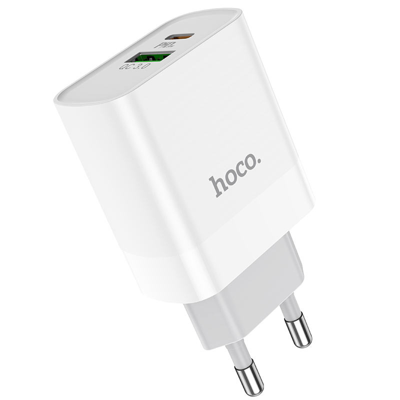 МЗП Hoco C80A Plus Rapido PD20W+QC3.0 (1USB-A/1C) White