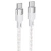 Дата кабель Hoco X99 Crystal Junction Type-C to Type-C 60W (1m) Gray