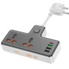 Подовжувач Hoco AC12A Reise (PD30W/1C3A) +Socket Black