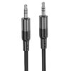 Аудіо кабель Aux Hoco UPA27 Spirit transparent (1.2m) Black