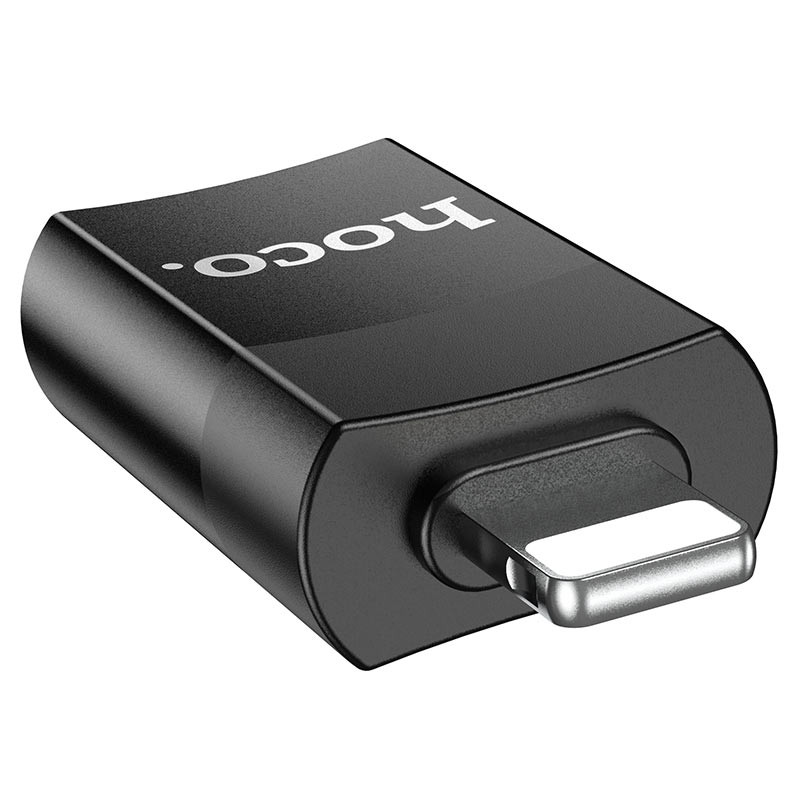 Перехідник Hoco UA17 Lightning Male to USB Female USB2.0 Чорний - Зображення 3