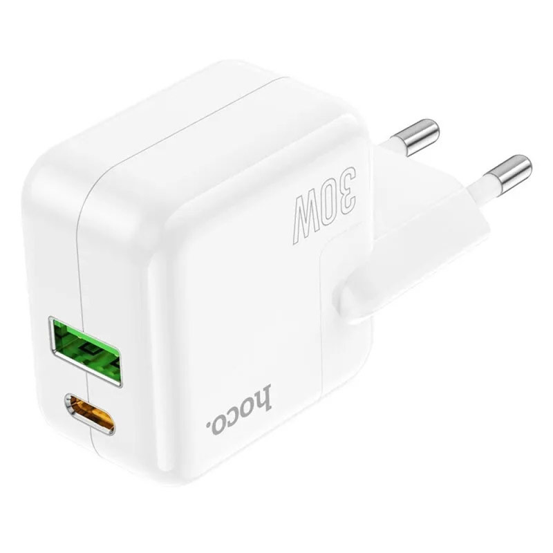 МЗП Hoco C111A PD30W+QC3.0 (1USB-A/1C) White - Зображення 3