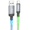 Дата кабель Hoco U112 Shine USB to Type-C 3A (1m) Gray