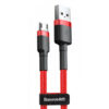 Дата кабель Baseus Cafule USB to MicroUSB Cable 2.4A (1m) (CAMKLF-B) Червоний