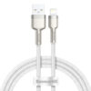 Дата кабель Baseus Cafule Metal USB to Lightning 2.4A (1m) (CALJK-A0) White