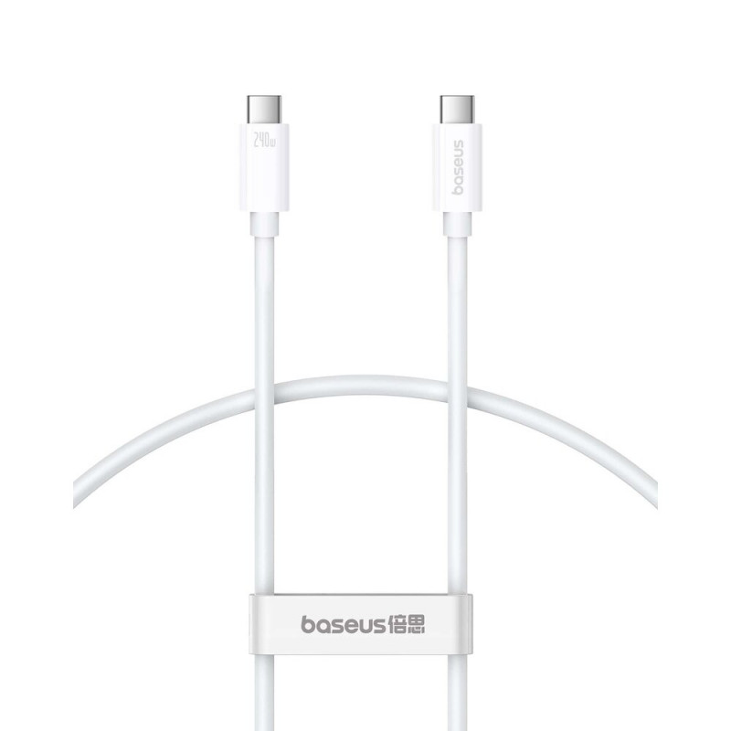 Дата кабель Baseus Superior 2 USB4 Full-Function Type-C to Type-C 240W (1.8m) (P10365200211-05) Moon White - Зображення 4