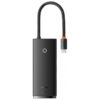 Перехідник HUB Baseus Lite Series 6in1 (Type-C to HDMI + 2xUSB 3.0 + PD+SD/TF) (WKQX05) Black