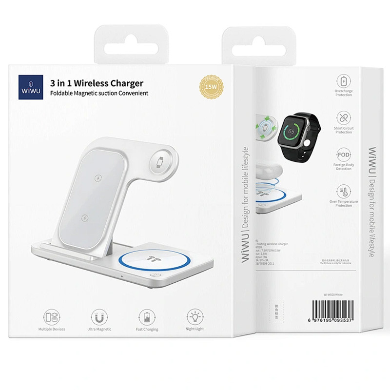 БЗП WIWU W020 Foldable 3in1 15W White - Зображення 6