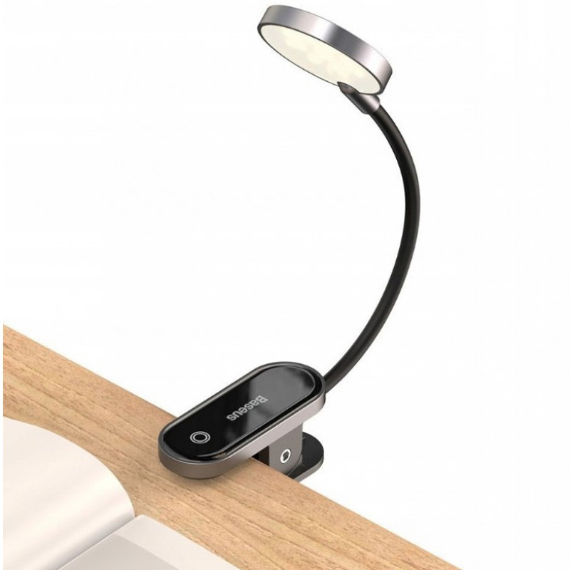 Лампа Baseus Comfort Reading Mini Clip Lamp (DGRAD-0) Dark Gray - Зображення 2