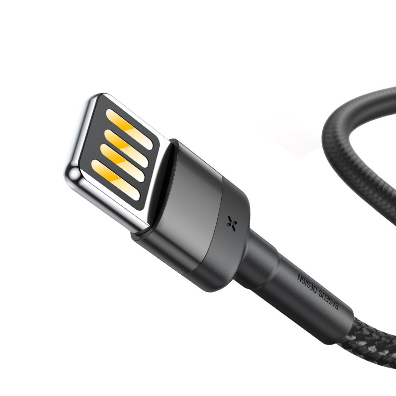 Дата кабель Baseus Cafule USB to Lightning Special Edition 2.4A (1m) (CALKLF-G) Сірий - Зображення 2
