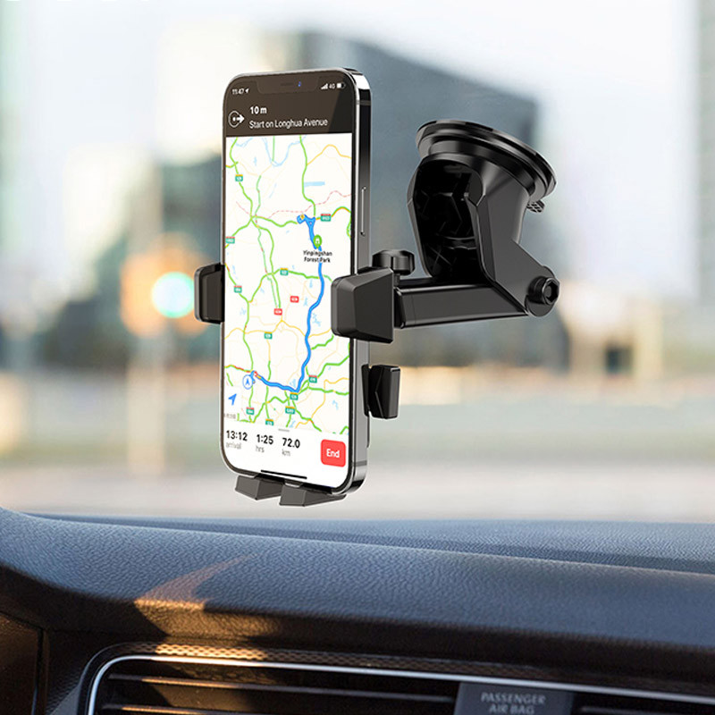 Автотримач Hoco CA83 David one-button (center console) Black - Зображення 7