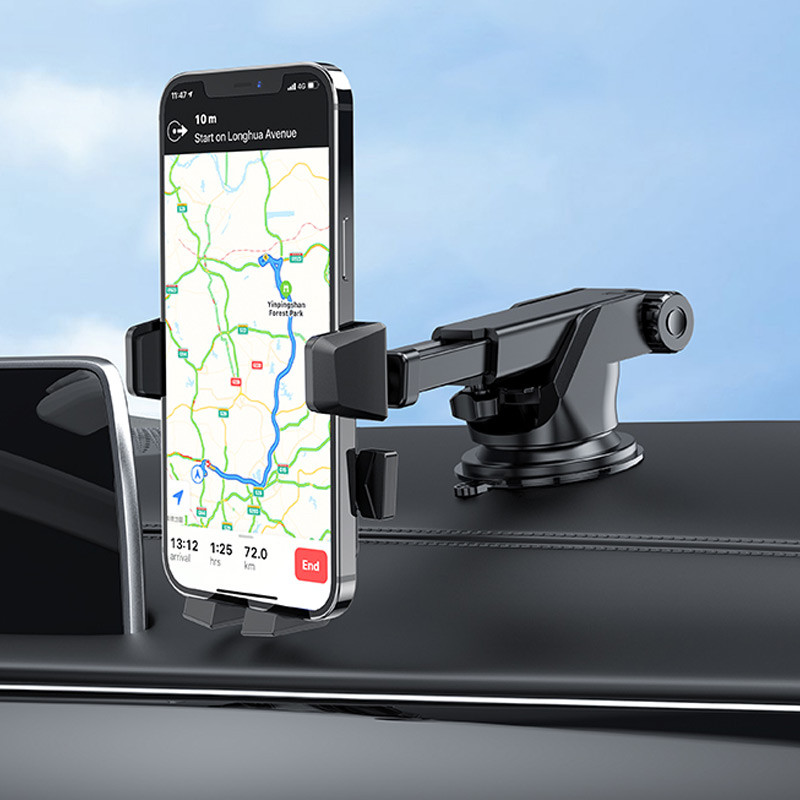 Автотримач Hoco CA83 David one-button (center console) Black - Зображення 8