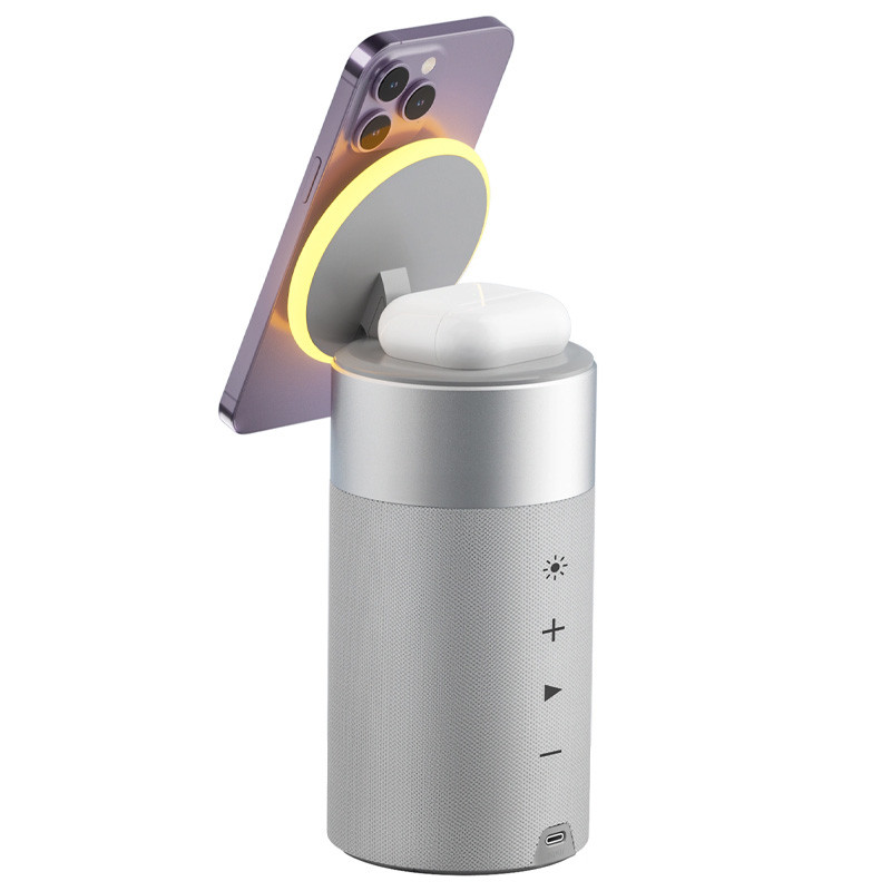 БЗП WIWU W022 3in1 15W + Bluetooth Speaker 5W White - Зображення 3