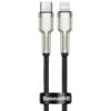 Дата кабель Baseus Cafule Metal Type-C to Lightning PD20W (2m) (CATLJK-B) Чорний