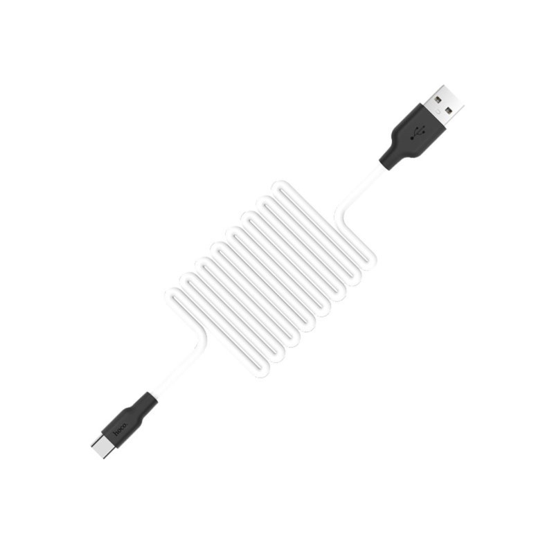 Дата кабель Hoco X21 Silicone Type-C Cable (1m) Чорний / Білий - Зображення 3