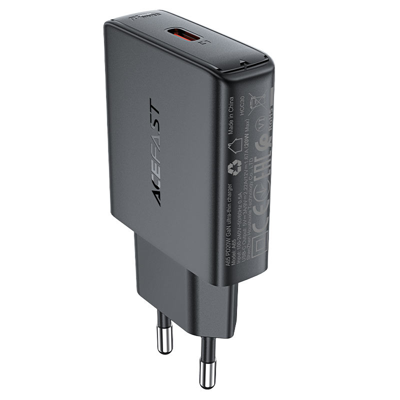 МЗП Acefast A65 PD20W GaN (USB-C) Black - Зображення 2
