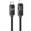 Дата кабель Hoco U137 Line with display Type-C to Lightning 27W (1.2m) Black