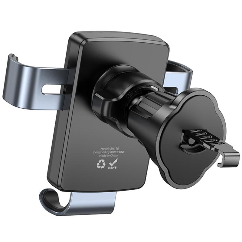 Автотримач Borofone BH118 Refined (air outlet) Black / Metal gray - Зображення 3