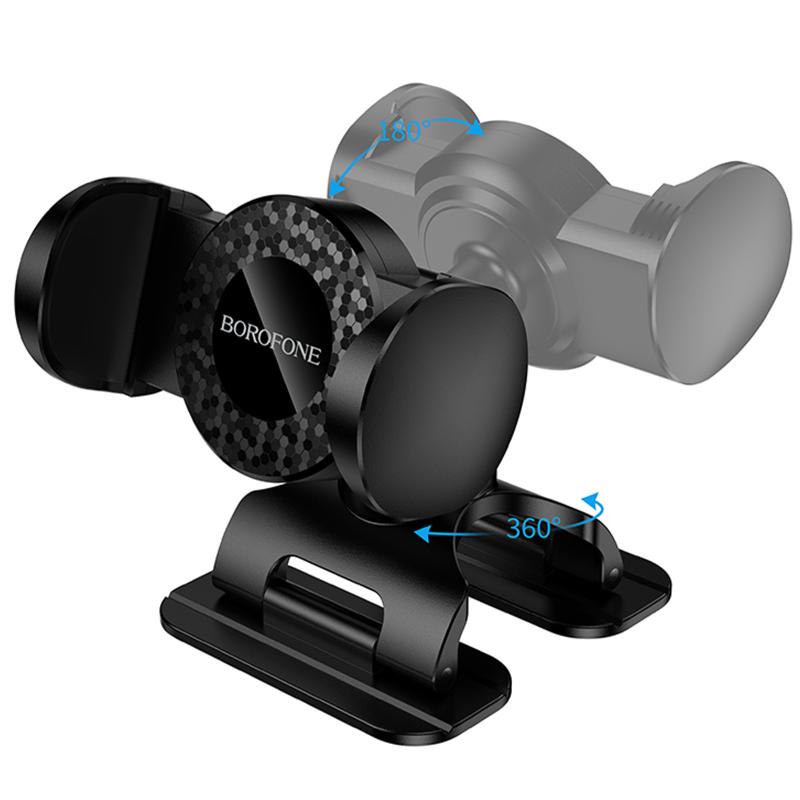 Автотримач Borofone BH142 Support pull clip (center console) Black - Зображення 5