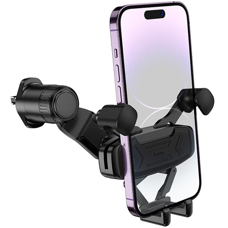 Автотримач Hoco H66 Gamble gravity linkage (air outlet) Black - Зображення 3