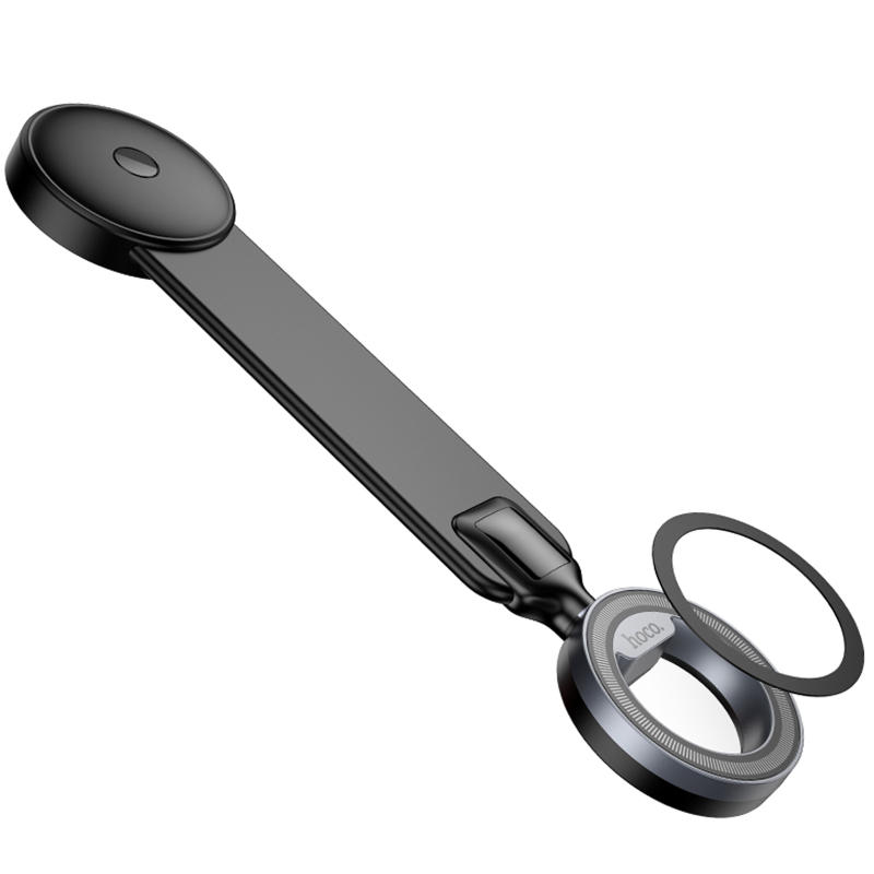 Автотримач Hoco H71 Totem Ring magnetic (center console) Black metal gray - Зображення 5