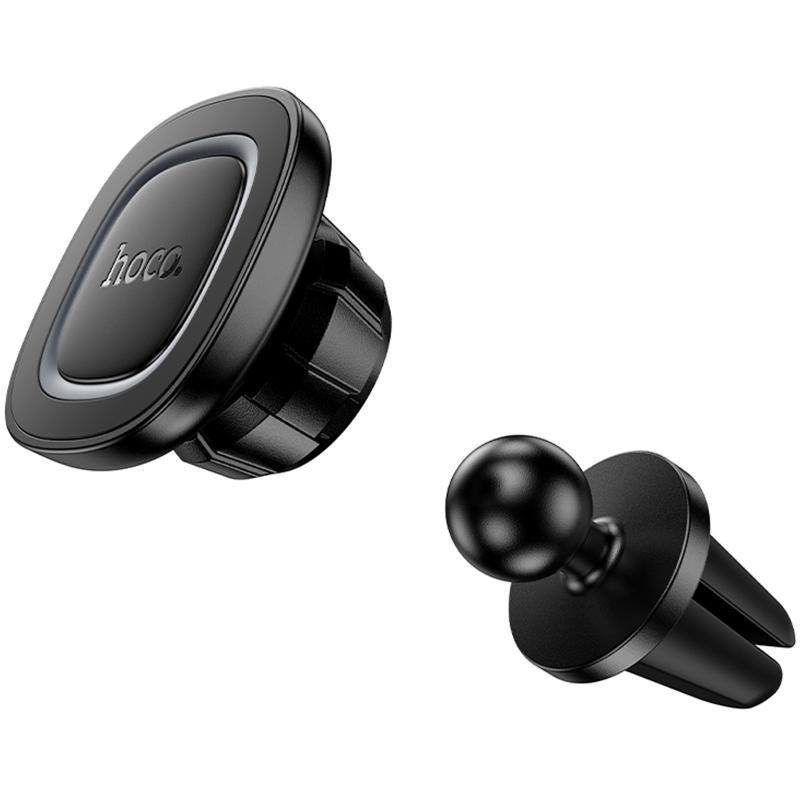 Автотримач Hoco H72 Crown magnetic (air outlet) Black / Metal gray - Зображення 4